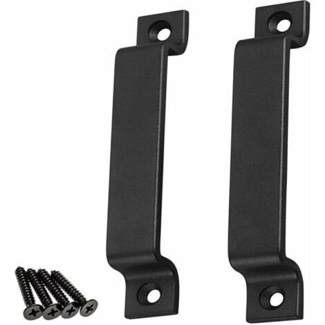 BUNTHAUS Poignée de porte de grange, 2 poignées de porte de grange pour porte en bois, pour portail/abri de jardin, armoires de cuisine, poignées de porte, placard, tiroir, meubles de chambre à couche