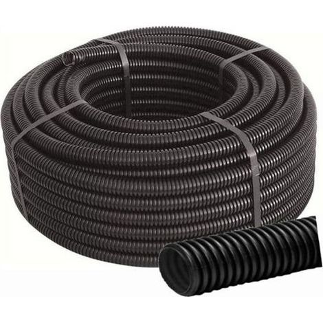 Tubo corrugato Elettrocanali in pvc nero Ø 20 10 mt