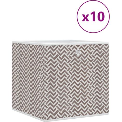 Boîtes de rangement pliables 10 pcs 32x32x32 cm tissu intissé