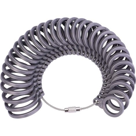CCYKXA Ring Sizer Finger Size Measuring Gauge Ring Sizer Sizing Tool European Standard Plastic Gray Size 41-76