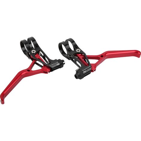 Mountainbike-Bremslenker, verstellbarer Bremshebel aus Aluminiumlegierung, schwarz und rot. (1/5)