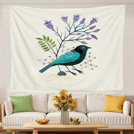 Tapisserie murale rétro amusante, tissu de fond pour salon, séparateur de porte ou rideau 200x150cm (1/5)