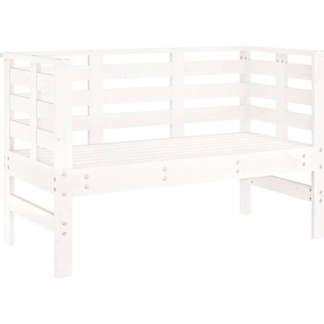 Maison Exclusive - Gartenbank Weiß 111,5x53x71 cm Massivholz Kief (1/5)