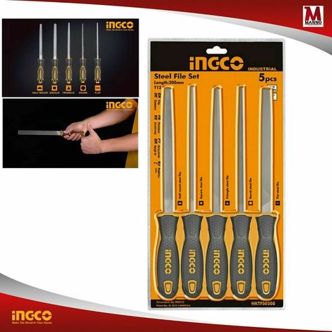 SET LIME 5 PZ- 200 MM - IMPUGNATURA GOMMATA INGCO HKTFS0508 (1/4)