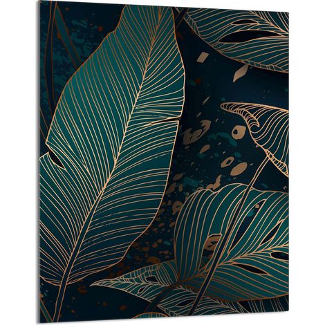 Planche à découper en verre 40x52 Feuilles (1/5)