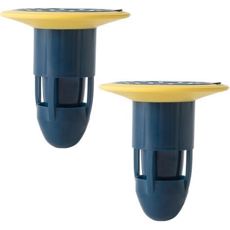 QORVA-Clapet anti-retour pour drain de sol de douche, noyau d'égout, bouchon de vidange, attrape-cheveux, scellant à gaz, filtre de sol, joint de siphon (bleu, lot de 2) (1/5)