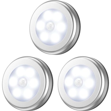 3 Pack Rails de spots Lampe Détecteur de Mouvement,Lampe LED Detecteur Placard,Lampe Escalier,Lampe d'armoire,Alimenté par Batterie (1/5)