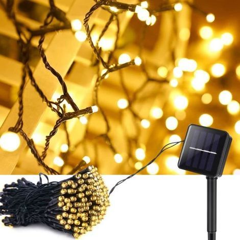 Outdoor Solar Garland 12M 100 LED - Waterproof - Decorative Lights - White
