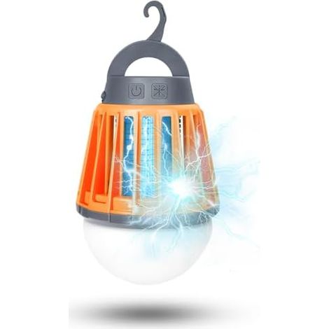 Lampe Camping LED 2-en-1, Anti-Moustiques, 20h, USB Rechargeable, IPX6, Portable, Tente, Jardin, Urgence (1/5)