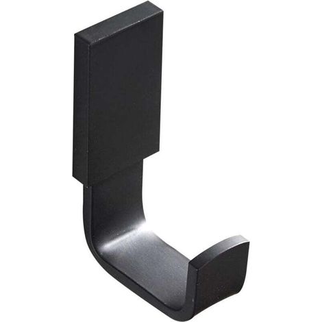 Negro mate - Paquete de 1, Gancho para toallas y ropa Flybath, Perchero para abrigos y sombreros para batas de baño, cocina y dormitorio, Gancho de baño de latón de B-Crezuo
