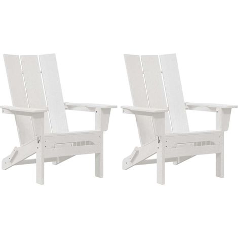 Maison Exclusive - Sedia da Giardino 2 pcs Bianco 80.5 x 74.5 x 92 cm Polietilene