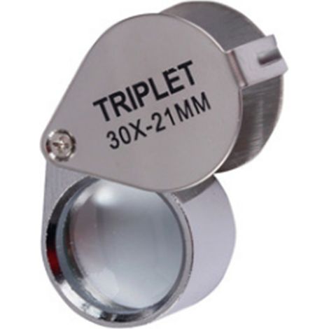 Mini loupe pliable 30x, loupe de bijoutier 21 mm, outil portable, idéale pour inspecter de petits objets, pierres précieuses, diamants, cadeau idéal pour les enfants (1/4)