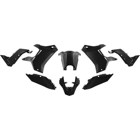 KIT DI PLASTICA RACETECH (RTECH) (SENZA PARAFANGO ANTERIORE) T7 REVOLUTION YAMAHA TENERE 700 '19-'24 NERO (1/2)