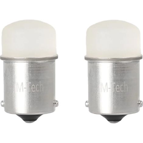 Cyclingcolors – Ampoule LED 12V 21W BA15S – 12 LEDs – Lumière blanche 6000K – Flux lumineux 5x supérieur – Durée de vie 10 000 heures