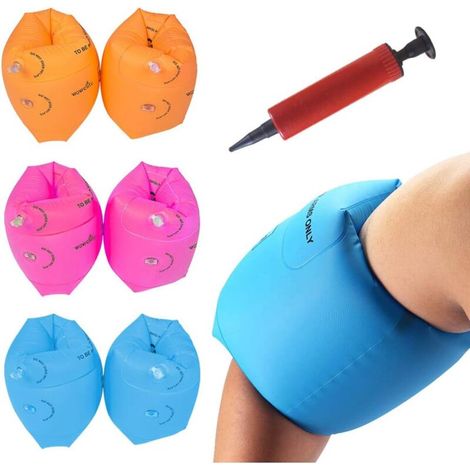 royaluxe -Anneau flottant de bras de natation pour enfants et adultes, couverture de brassard gonflable en PVC pour la natation, 6 pièces (1/5)