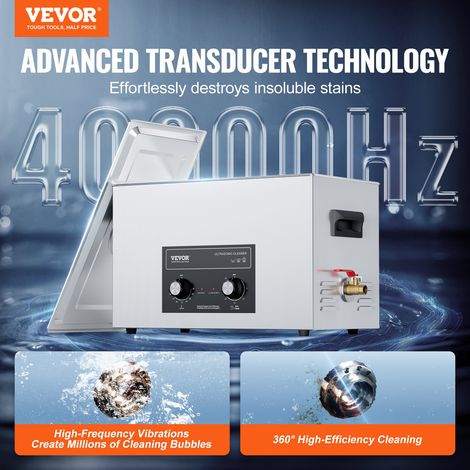 Nettoyeur à Ultrasons Numérique 30 L, Bac Ultrasons 360 W, Appareil de Nettoyage Ultrasonique Professionnel avec Minuterie, Chauffa… (1/5)