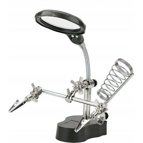 Soporte de lupa para soldadura LED Kraft&Dele Third Hand (1/5)