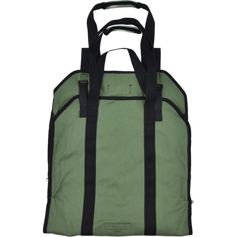 Sac de rangement pour bûches en toile Oxford, transportable et multifonction, vert militaire, lot de 1. (1/5)
