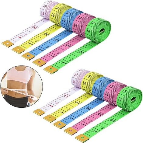 Lot de 10 rubans à mesurer souples double face de 1,5 m (60 pouces). (1/5)