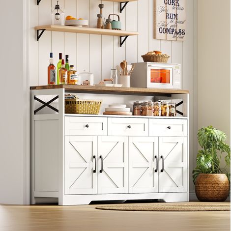 credenza mobile contenitore 140 cm 3 cassetti rustica OKMYHOME (1/5)