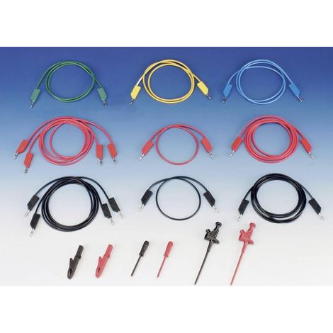 SKS Hirschmann Set de cordones de medida negro y rojo