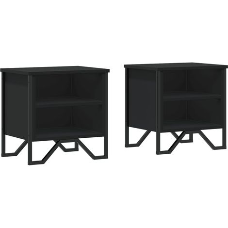 Maison Exclusive - Nachttisch Schwarz 2 Stk. 40x30x40 cm Holzwerk