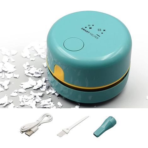 mini Aspirateur De Bureau Sans Fil, Rotatif 360portable Aspirateur De Table Avec Usb Rechargeable Pour Enlever Les Miettes, La Poussire Et Les Ce (1/5)