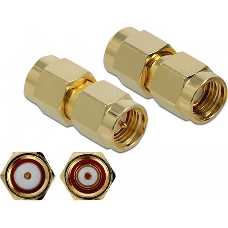 Delock Adaptador RP-SMA macho a SMA macho 10 GHz