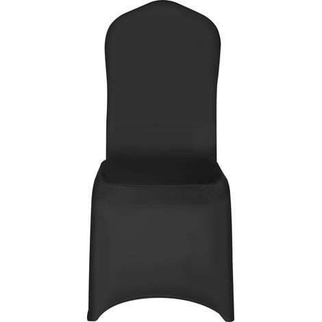 Housse de Chaise Pliante Stretch Spandex, Couvre-Siège Universel à Front Arqué, Amovible et Lavable, pour Mariage, Fête, Banquet, Réception (50 Pièces Noir) (1/5)