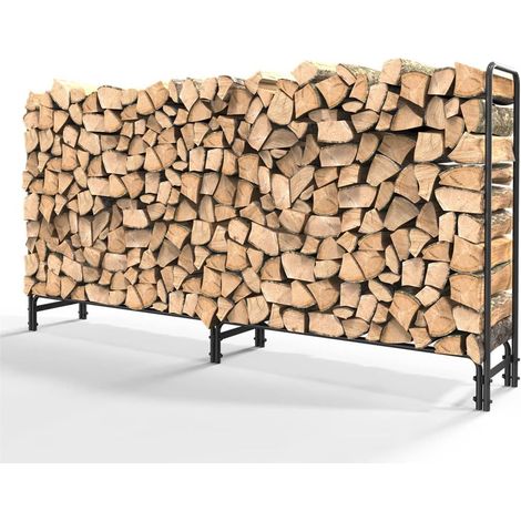 Étagère à bois de chauffage extérieure en métal - 232,7 x 34,8 x 117,8 cm (1/5)