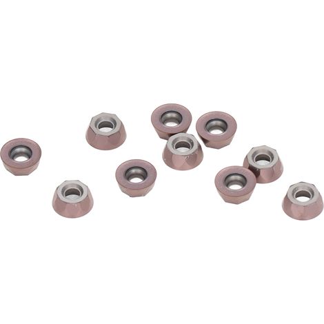 10 pièces plaquettes carbure rondes pour tour à bois CNC loisir, revêtement bronze, RPMT10T3MOE-P (1/5)