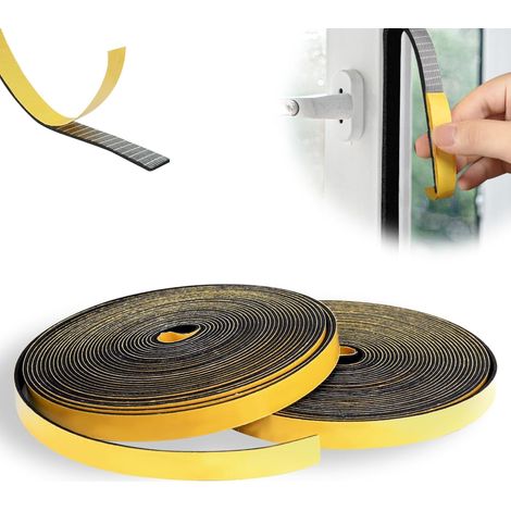 24 m Door Seal for Cooking Plate Window Insulation Foam Self-Adhesive 12 mm x 1.5 mm Applicable Air Conditioners Gaps for Doors and Windows Cookers Gas (1/5)