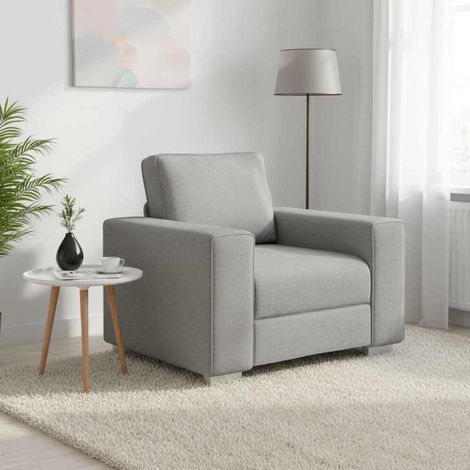vidaXL Fauteuil Gris nuage 100 cm tissu (1/5)