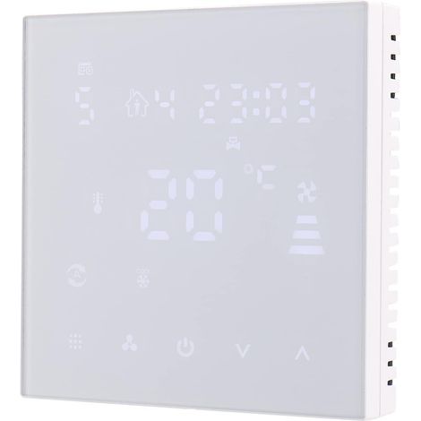 Thermostat à Bobine de Ventilateur, Quatre tuyaux, programmable, écran LCD, 3 Vitesses de Ventilateur, 4 Modes (1/5)
