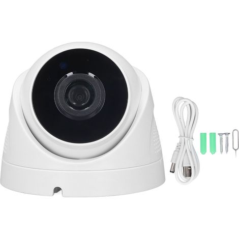 Caméra de Surveillance WiFi 1080P 360° 2MP avec Suivi Automatique, Vision Nocturne et Audio Bidirectionnel pour Intérieur et Extérieur (1/5)