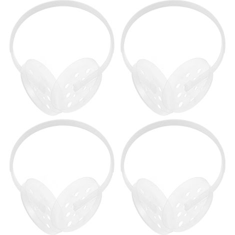 Plastique Blanc Cadre de Cache-oreilles, Support Stable, 4 Pièces Intérieur de Protection Auditive, Pièces Interchangeables, Largeur Bol 9, 5, Usage Quotidien Prolongé, Confort (1/5)