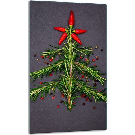 Glasplatte, Tischplatte, 30x52 cm, Weihnachtsbaum (1/5)
