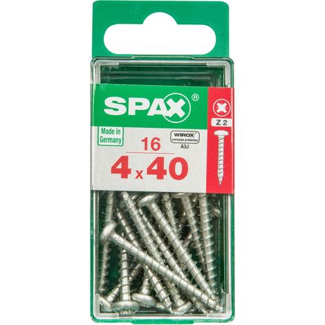 Spax Universalschrauben 4.0 x 40 mm TX 20 - 16 Stk. Holzschrauben