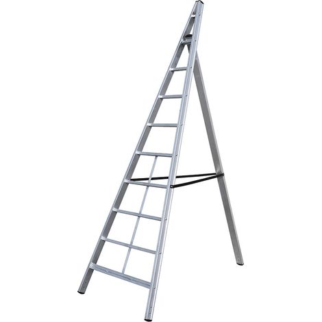 Echelle agricole triangulaire en aluminium Trittika 8 marches h 277 cm trois pieds utilise'e en agriculture (1/5)
