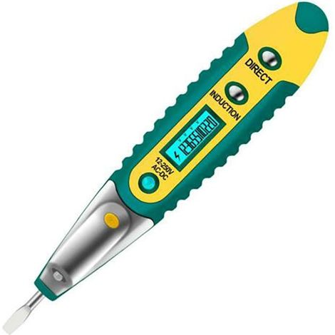 Testeur De Tension Sans Contact - Detecteur De Voltage Ac Dc A Ecran Lcd - Pour Installation Electrique Domestique Et Automobile - 1 Unite (1/5)