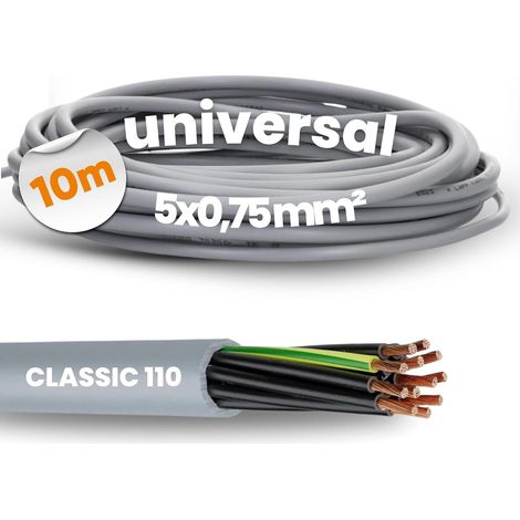Lapp 1119105 Ölflex Classic 110 PVC Control Cable 5 x 0.75 mm² with Green/Yellow Protective Conductor 5G0.75 mm² I Sheathed Cable 5 Core I Cable 5 Core 10 m (1/5)