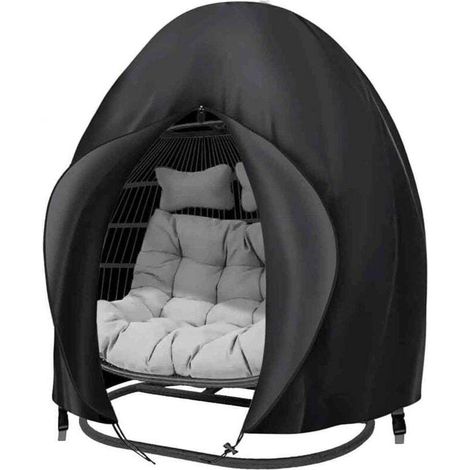 Housse pour fauteuil wicker egg, imperméable avec zip, pour balcon, jardin, terrasse
