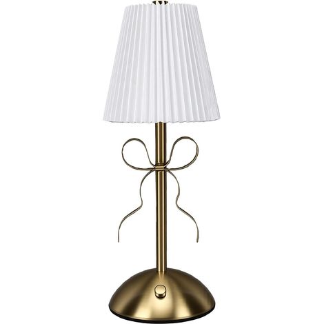 YUYTE Lampe de Table sans Fil avec Abat-jour en Osier tissé, Base (1/5)