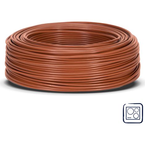 Halogenfreies Elektrokabel 4 mm² Braun 50 m PVC-Draht H07Z1-K Kabel für Haushaltsgeräte (1/5)