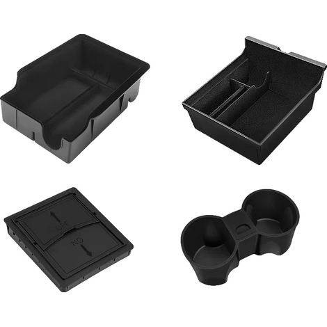 Caja de almacenamiento, organizador para consola central, compatibilidad con múltiples modelos, 4 piezas (modelos 2021-2024) (1/2)