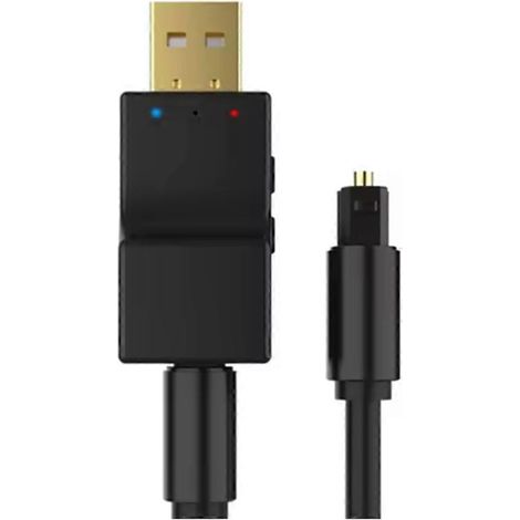 Optischer USB-Bluetooth-Audio-Transmitter mit geringer Latenz, Dual-Stream-Stereo, drahtloser Multipoint-Adapter für TV, PC, PS4/3 und Xbox. (1/5)