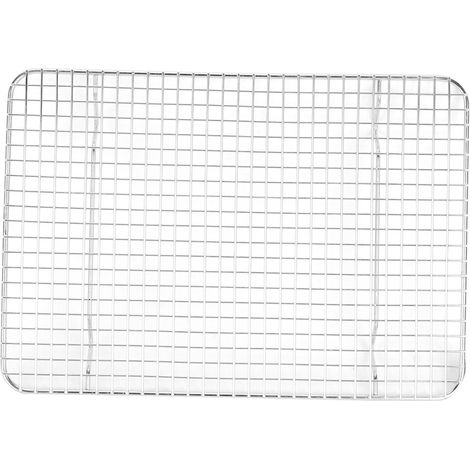 Grilles de refroidissement en acier inoxydable pour barbecue, gâteaux, pains et biscuits, ustensiles de cuisine, 37,5 x 25 x 2,5 cm (1/4)