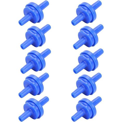 Lot de 10 Clapets Anti-retour Unidirectionnel, Clapet Anti-retour en Plastique pour Tuyau de 4 mm, Pompe à Oxygène à Air Anti-retour, Clapets Anti-retour pour Eau, Carburant (1/5)