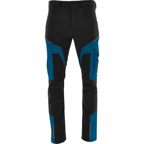 Pantalones de trabajo softshell con aislamiento térmico 24H Comfort Winter Sara XXL Negro-Verde oliva