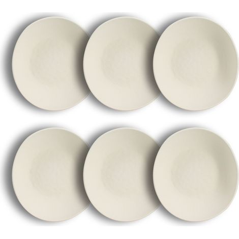 Lot de 6 assiettes creuses en grès 21cm, SNOWSTACK (1/5)